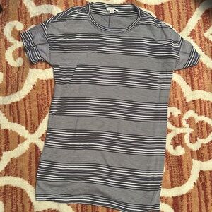 American Eagle Blue and white striped tshirt dress